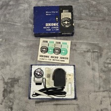 Sekonic Micro Junior Model L-138 Micro Clip-on Light Meter Vintage Japan Boxed
