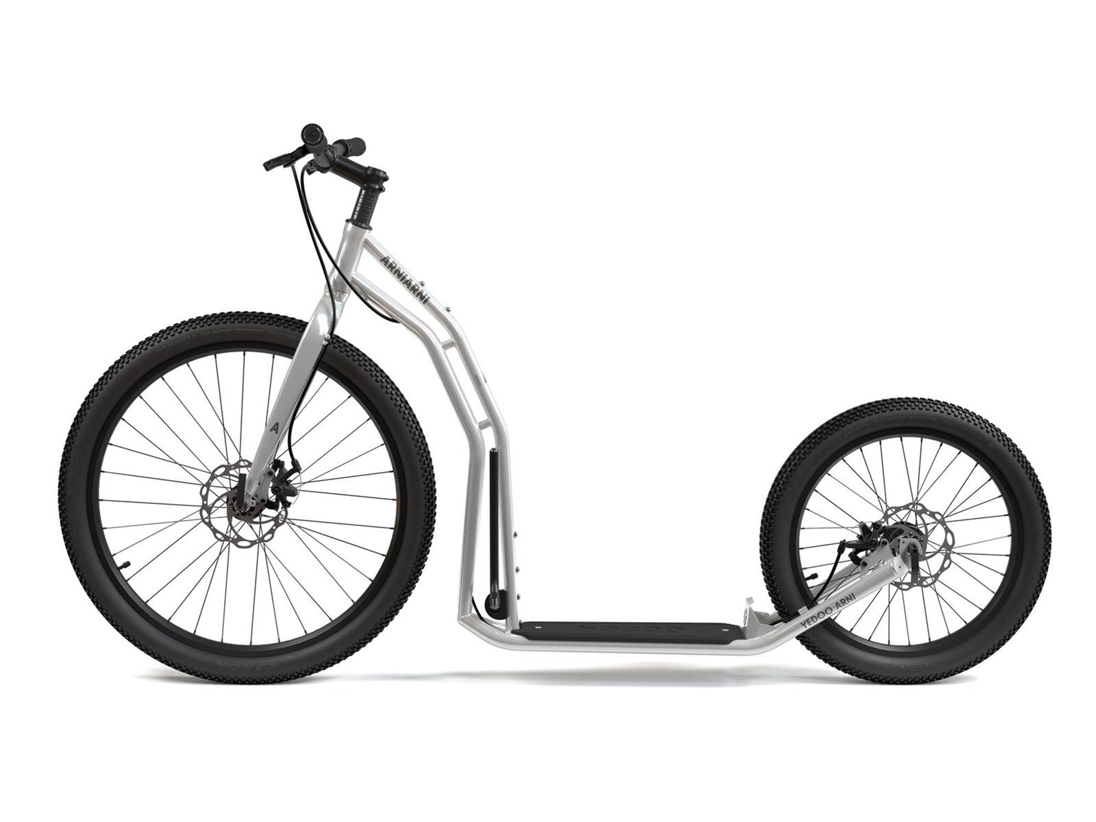 Arni Yedoo Scooter Tretroller Dogscooter Silver  26" 20" und Scheibenbremsen