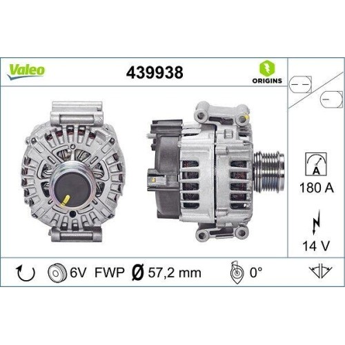 Generator Valeo 439938 Valeo Origins - New O.E. Technologie FüR Audi Porsche-image