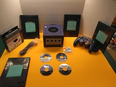 Nintendo GameCube Console System 4 Games One Controller All Hookups