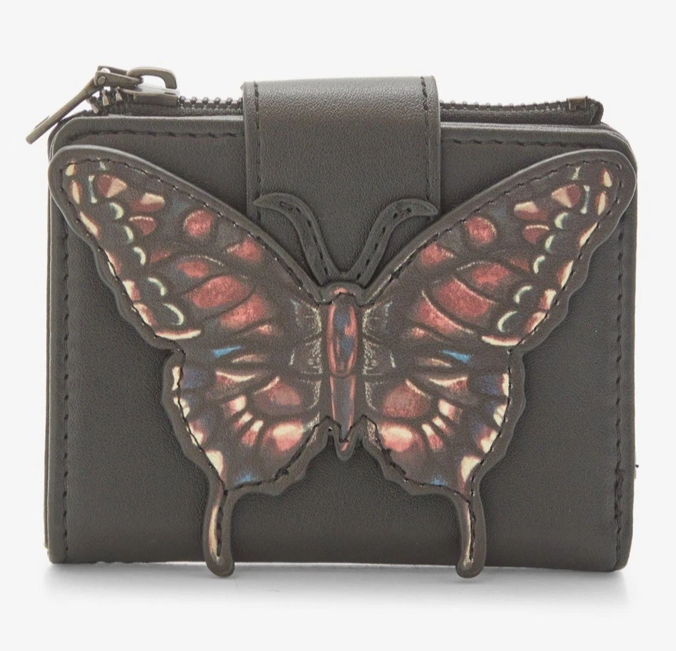 NWT Butterfly Patch CORDUROY Shoulder BAG & WALLET! Whimsigoth Fairy  - Image 3 of 4