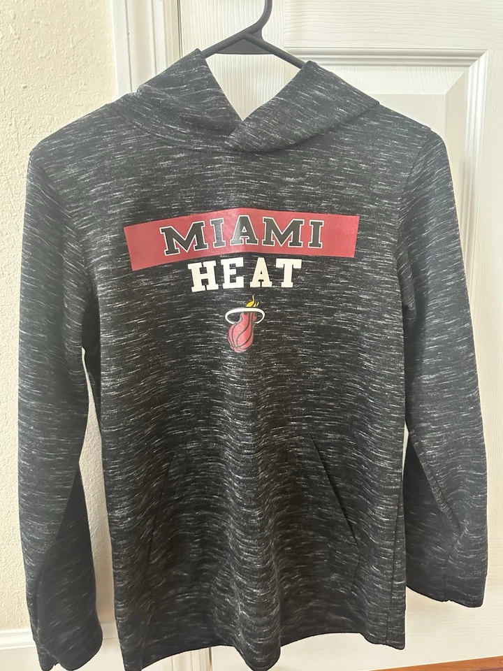 Nike Miami Heat NBA Pullover Sudadera con Capucha Negra, Talla XS Foto 4 de 4