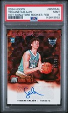 2024 Panini NBA HOOPS Hot Signatures Rookies Tidjane Salaun Red /25 PSA 9 POP 1