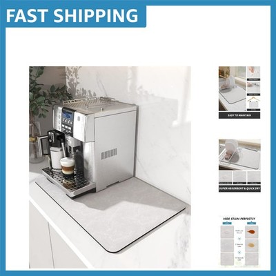 Elegant Absorbent Coffee Mat - 19 x12  Rubber Backed Anti-Stain Kitchen Mat