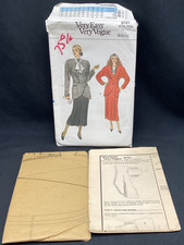 Blazer abito vintage modello cucito, Very Vogue 9701 8-12 non tagliato - spedizione gratuita