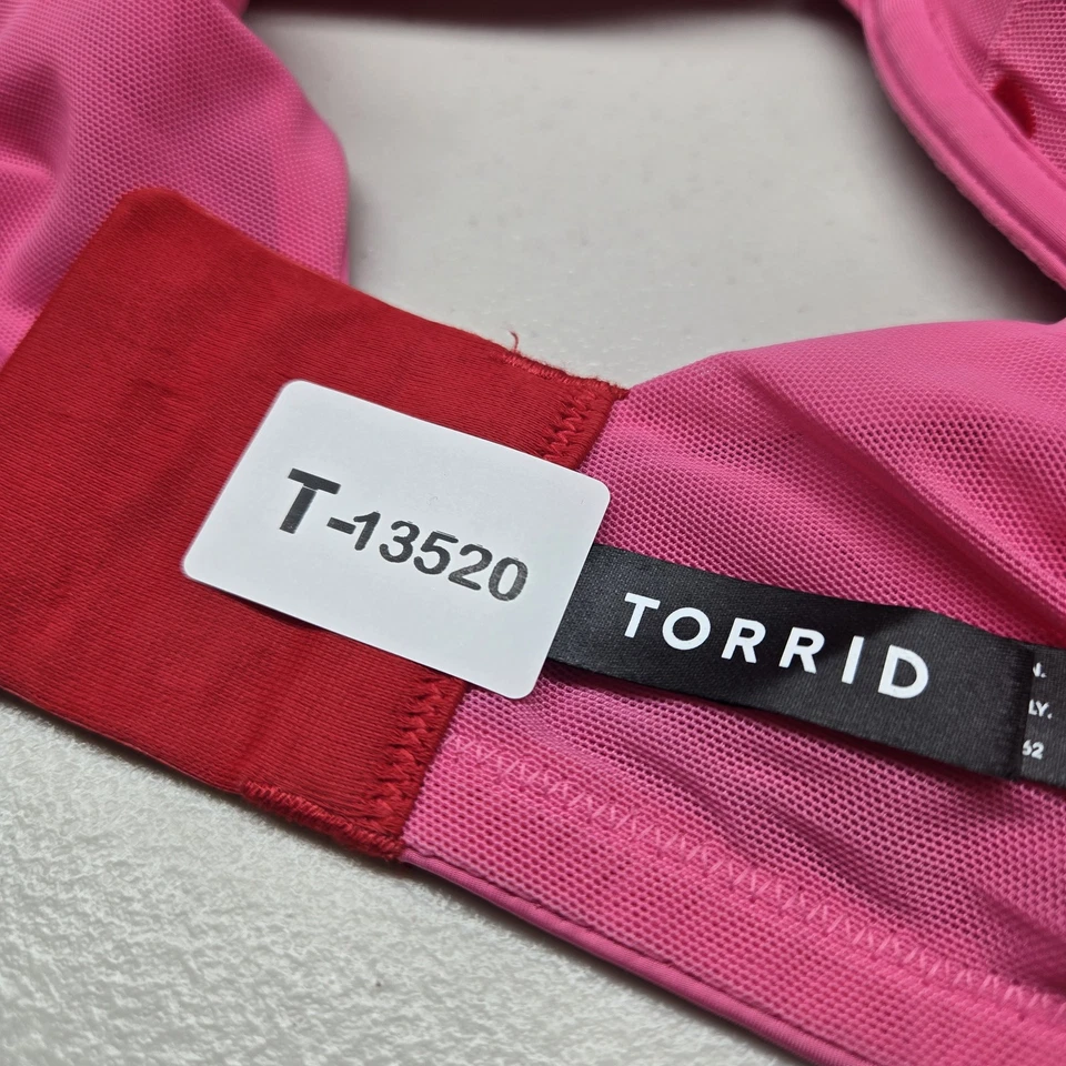 Torrid женщин бюстгальтер 40D розовый сердца футболка на косточках бант сетки ремень - Изображение 2 из 4
