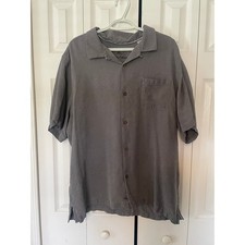Tommy Bahama Grey Button Down Men's 2XL
