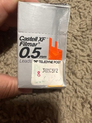 Vintage Castell XF Filmar 0.5mm F2 Drafting Lead Box Lot 6 Tubes West Germany