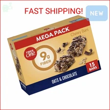Fiber One Chewy Bars, Oats & Chocolate, Fiber Snacks, Mega Pack, 15 ct