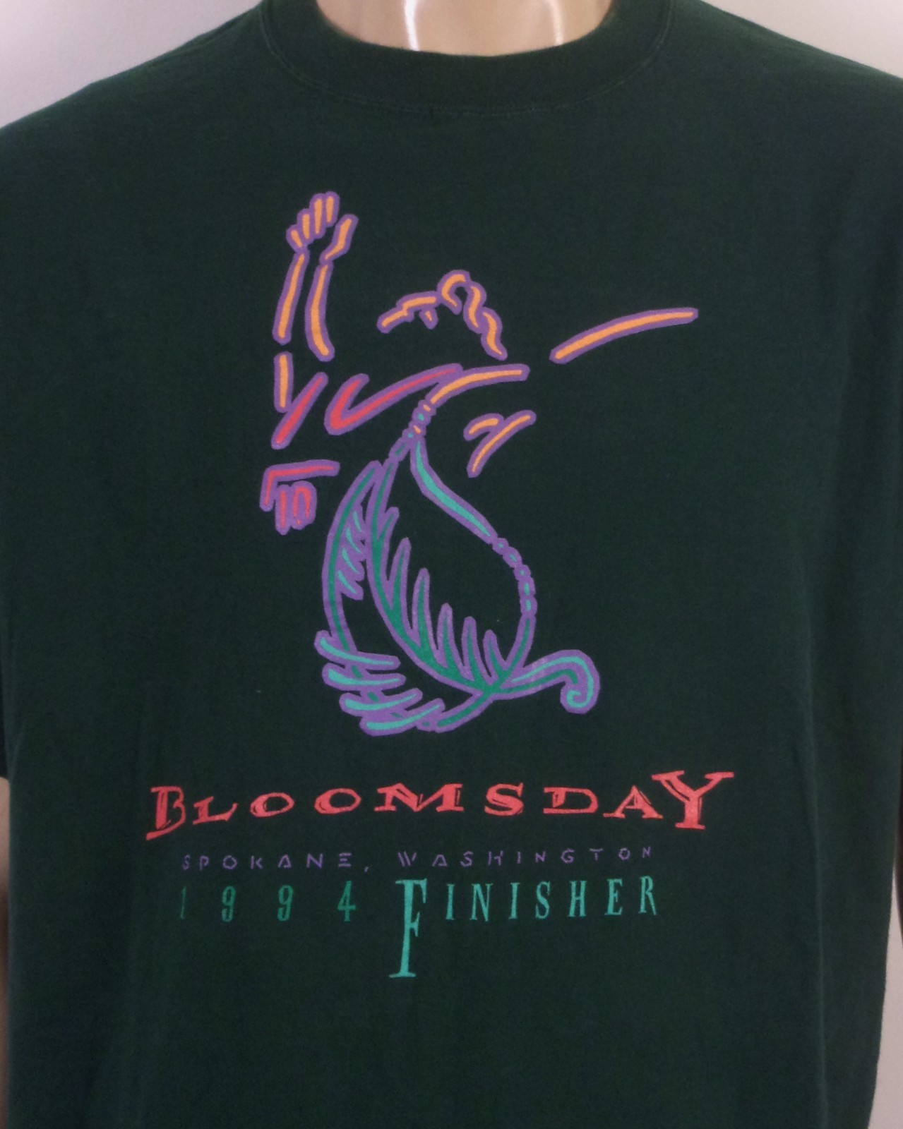 vintage 90s Reebok Bloomsday 1994 T-Shirt Spokane WA Finisher Road Race USA XL