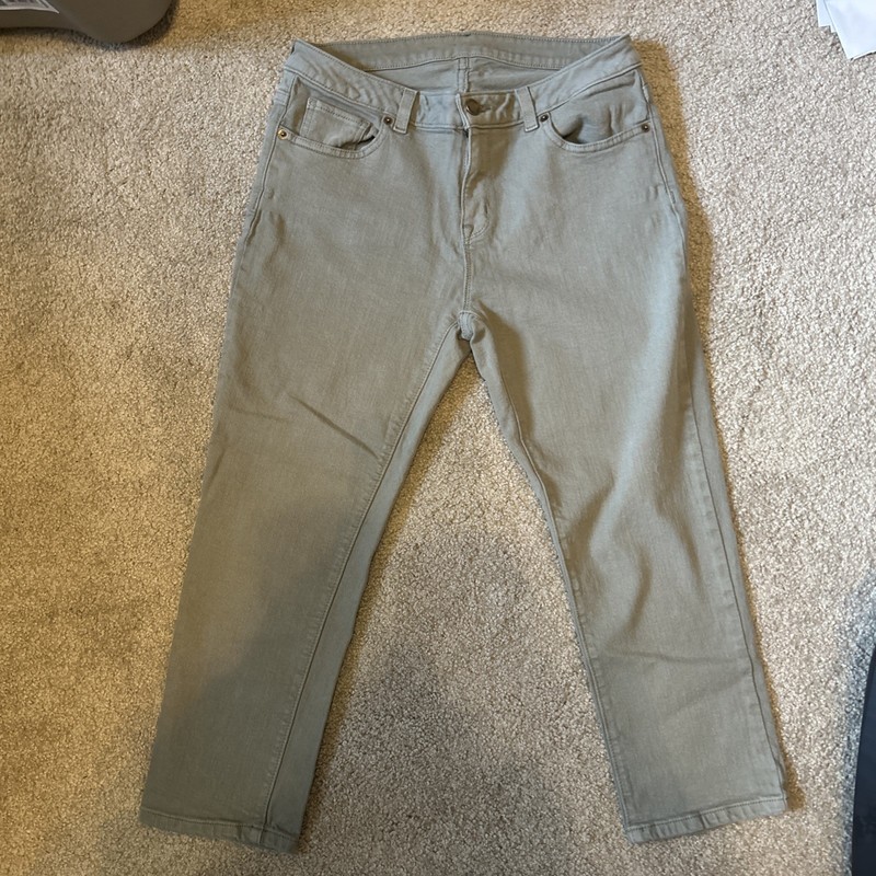 Michael Kors Jeans Womens size 6 Green Denim Skinny  Cropped Pants