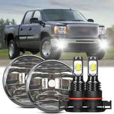 For 07-13 Gmc Sierra 1500 2500 Hd 3500 Hd Fog Lights Bumper Lamps Clear Lens 2pc
