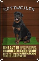 Blechschild 30X20 Cm Rottweiler Hund Ungern Allein Tier Haustier Deko Geschenk M