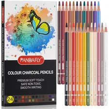 Professional Colored Charcoal Pencils Drawing Set, Skin Tone Colored Pencils,...