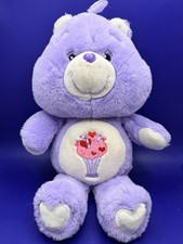 VINTAGE EUC Care Bears SHARE BEAR Rare 16 Plush 20th Anniversary Carlton Cards