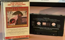 Elvis Costello and the Attractions - Blood  Chocolate Cassette Tape VG C5