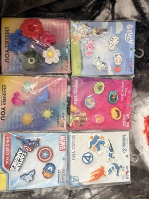 Crocs Jibbitz Shoe Charm Set Multicolor Bluey Disney Princess Marvel Waterproof