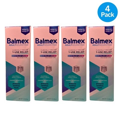Balmex AdultAdvantage Skin Relief Cream 3 oz 4 Pack New  Exp 07/2028
