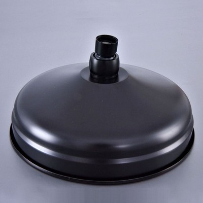 Antique Black Brass Shower Head with All Fittings Included for Installation