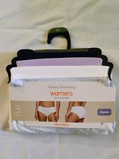 C 3 Pack of Warners Tummy Smoothing Hipster Panties Size XL New with Tags