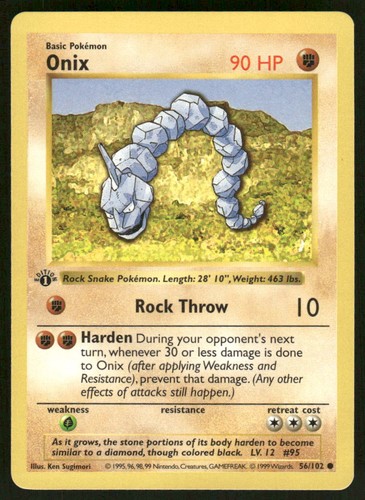 Onix — Base Set (1st Edition,Shadowless)
