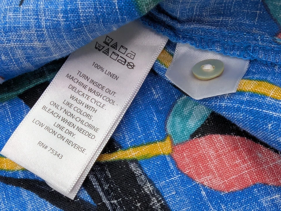 Sigrid Olsen Boho Artisanal 100% Linen Colorful Floral Vest Women S Lightweight - Image 3 of 4