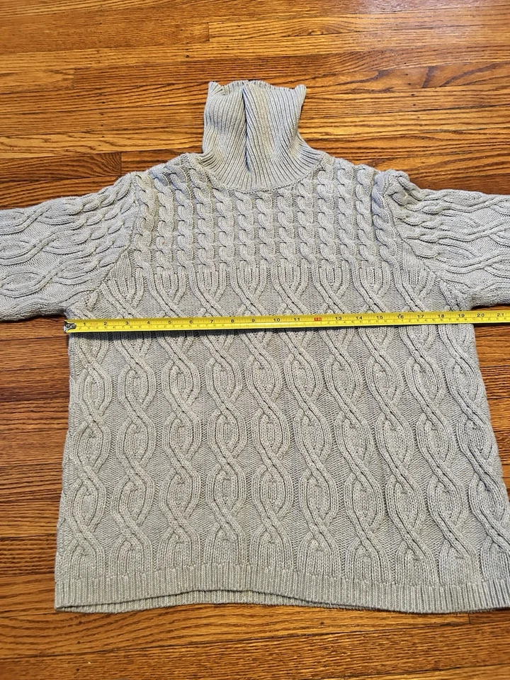 Suéter de Colección Wainscott Para Mujer Manga Larga Talla L Cuello Tortuga Pullover Gris Foto 4 de 4