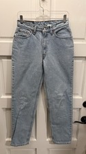 Vintage 90s Levi's 512 Slim Fit Straight Leg Jeans Sz 9 JR M 26x29 Light Wash