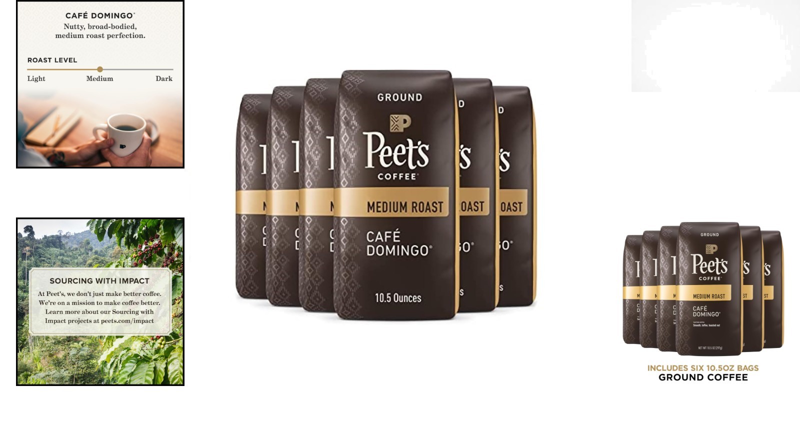 Gourmet 100% Arabica Café Domingo Coffee – 6 x 10.5 Ounce Bags for Coffee Lovers