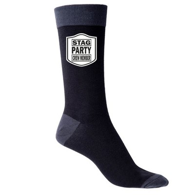 Stag Party Men's Black Socks Birthday Stag Night Funny Joke Gift