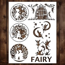 Fairy Stencil | Reusable Halloween Valentines Day Stencils milk white