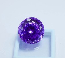 Cambodian Purple Color Huge Natural 50.81 Ct Zircon Round Cut Loose Gemstone