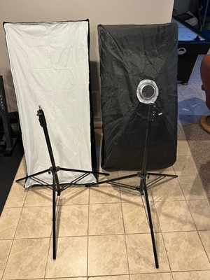 Paul C. Buff 30'' x 60'' Foldable Softboxes & Light Stands - Excellent Condition