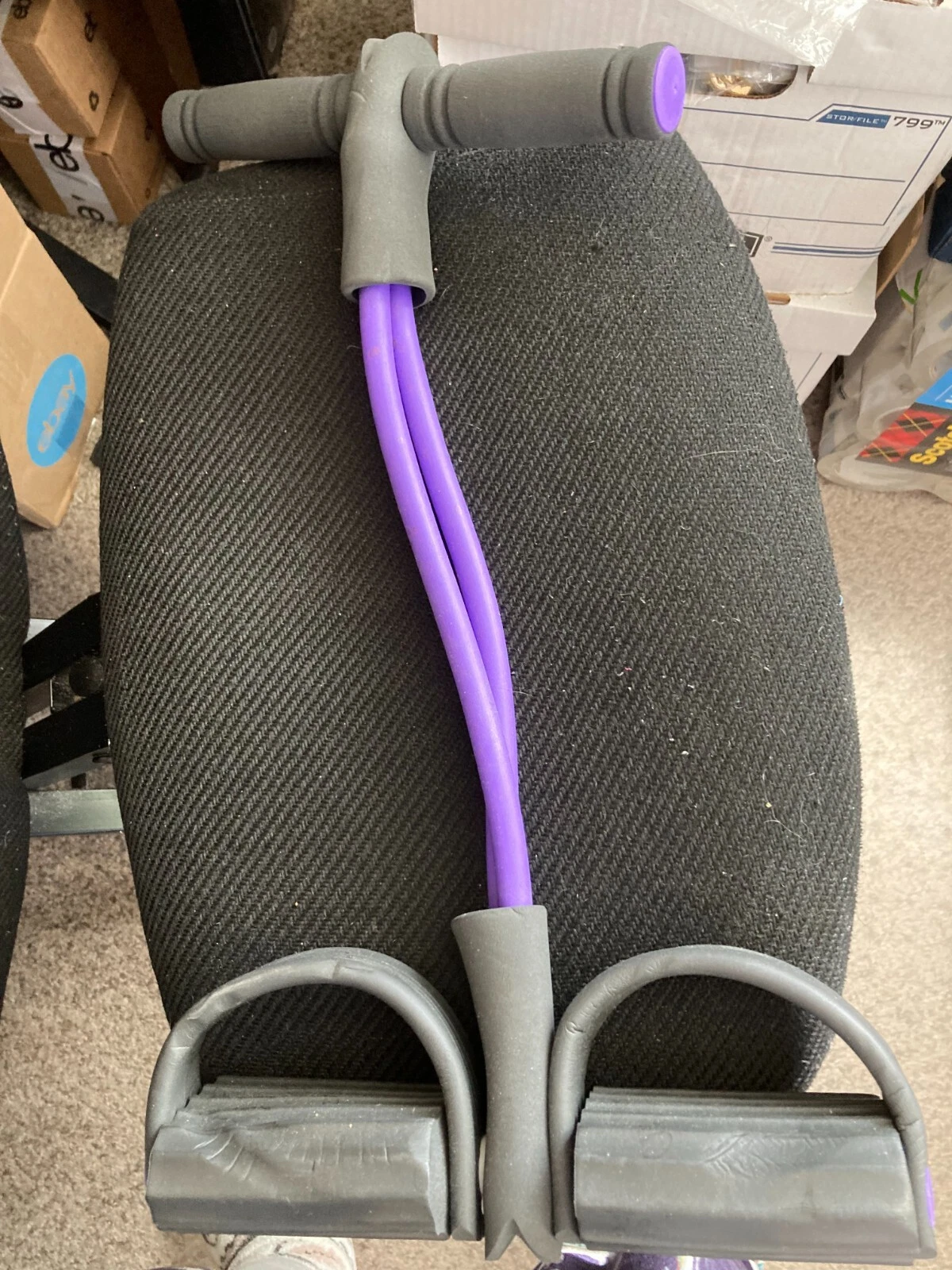 Exercise Band with Handles Pedal Resistance Band Elastic Sit Up Pull Rope