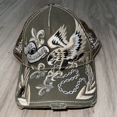Red Monkey Los Angeles Trucker Hat Cap Embroidered Eagle Fleur de Lis Snapback