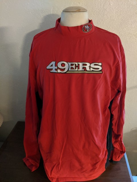 San Francisco 49ers L/S Mock Turtle Neck Team Issued on-Field Reebok Size XL | eBay