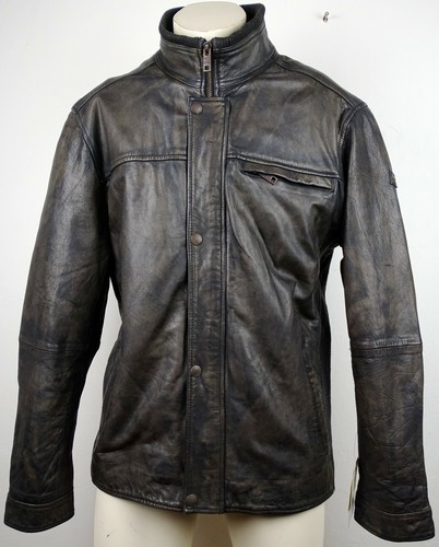 CAMEL ACTIVE 5209 Leather Jacket Lederjacke Herren Anthrazit Gr.50 NEU ETIKETT - Bild 2 von 12