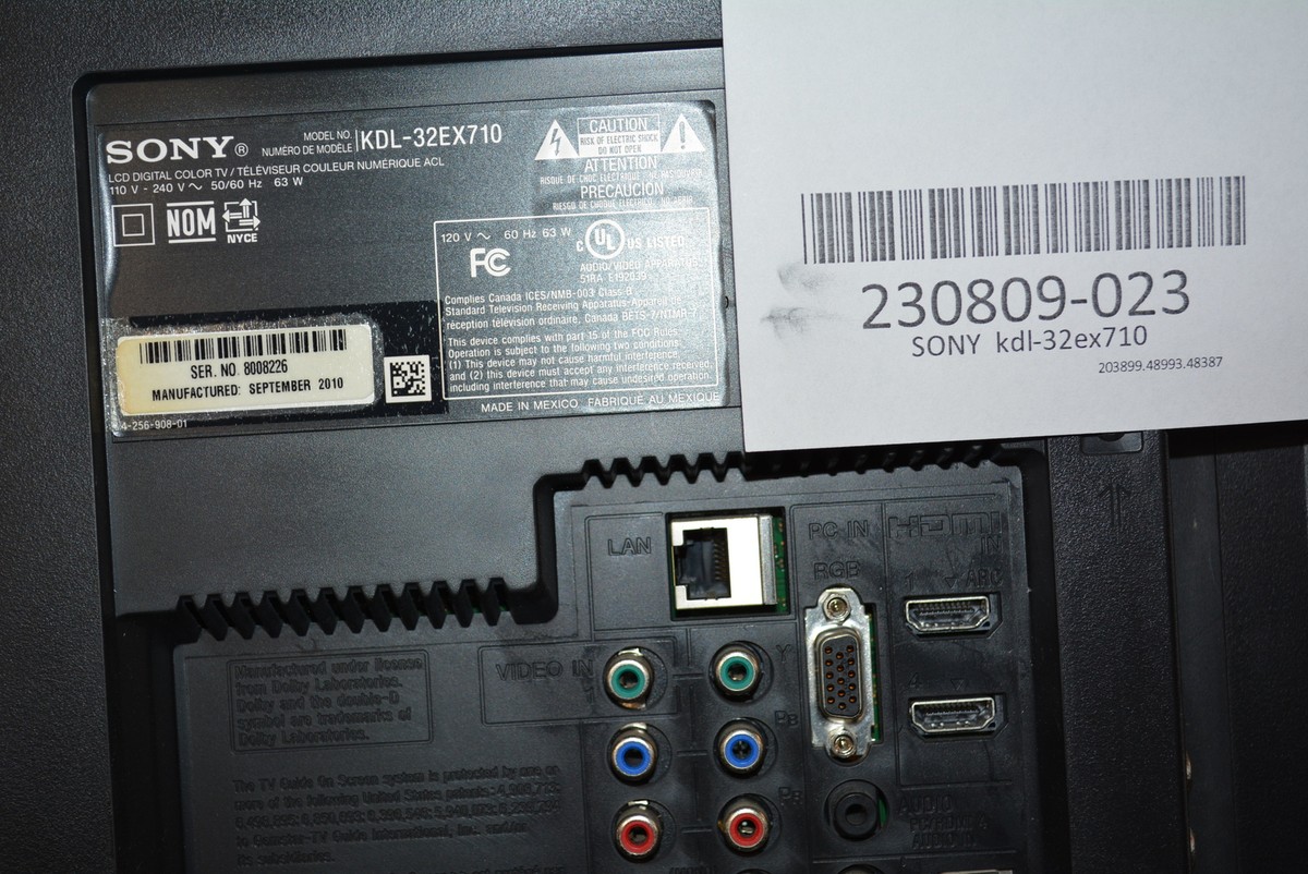 SONY KDL-32EX710 LED BACKLIGHTS TESTED WORKING KDL-32EX710 SONY KDL-32EX710 LED BACKLIGHTS TESTED WORKING KDL-32EX710