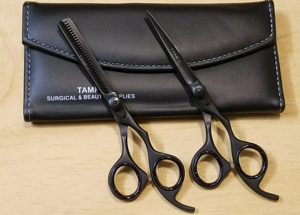 Tijeras de corte de pelo tijera de peluquero más delgada kit de aderezo profesional de 6 pulgadas Foto 2 de 4