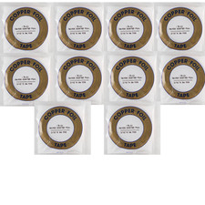  10 Pack Edco 3/16" Silver Coated Foil Roll for Stained Glass 1.25 Mil 36 Yards