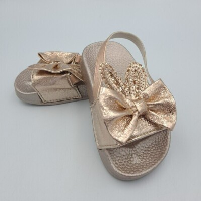 Mädchen Rock and Joy Diamant Schieberegler mit Schleife und Riemen Sandalen verschiedene Größen