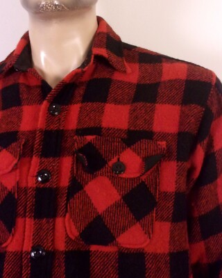 vintage 50s 60s Chill Chaser by Blue Top Wool Flannel Shirt