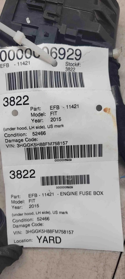 ✅ Honda Fit 2017 caja de fusibles del motor OEM Foto 3 de 3