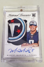 2015 NATIONAL TREASURES MARCUS MARIOTA ROOKIE PATCH AUTO RPA HATS OFF RC /6 NT