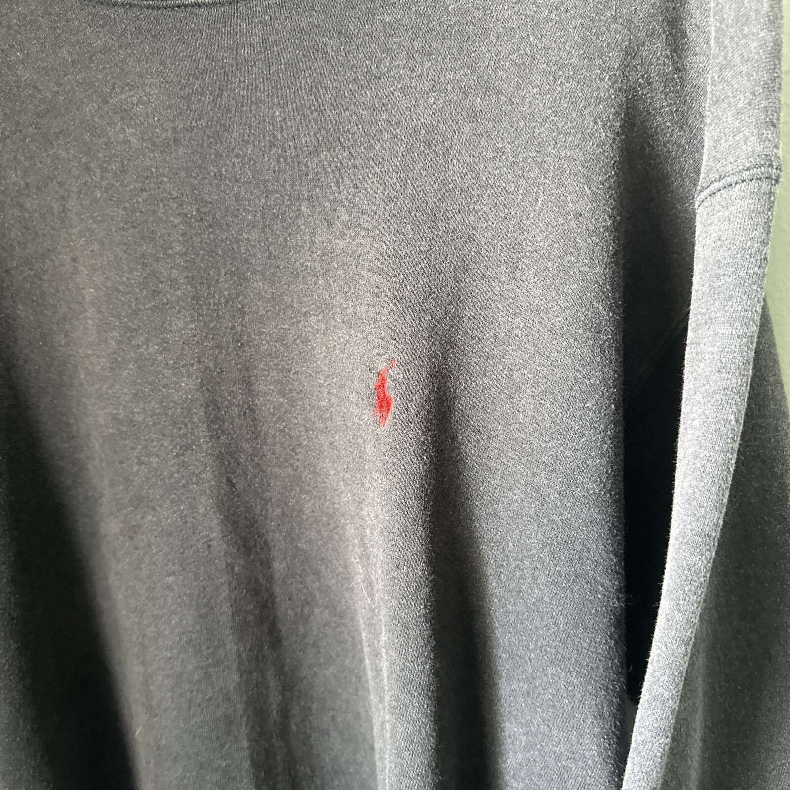 Polo Ralph Lauren Felpa Piccolo Pony Girocollo Blu Uomo Large Made In USA