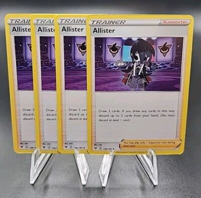 4x Allister 146/185 Trainer Playset Pokémon Sword & Shield Vivid Voltage