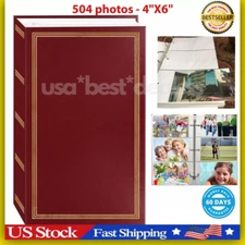 Photo Album 4X6 500 Pockets Pictures Organizer Family Storage Memory Holds Book