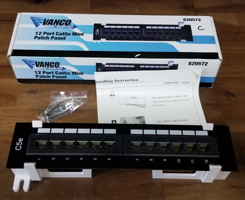 Vanco 12 Port Cat5e Mini Patch Panel (c)