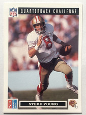 HOF'er STEVE YOUNG 49ers 1991 Upper Deck Dominos QB CHALLANGE PROMO Card #26