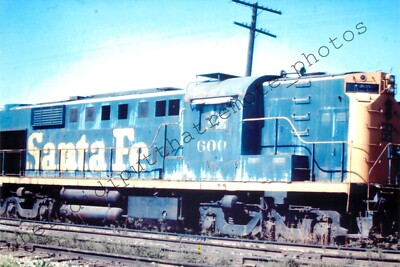Atchison Topeka & Santa Fe ATSF 600 ALCO RSD7 McCook ILL 8-21-69 Photo (8N)